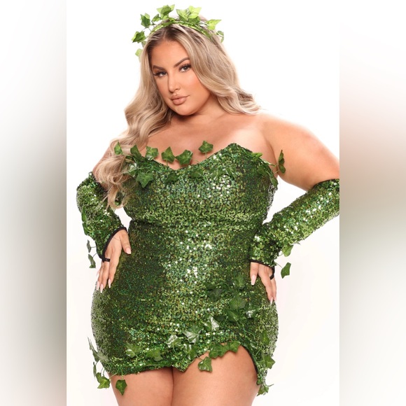 Fashion Nova Dresses Poison Ivy Halloween Costume Set Brand New